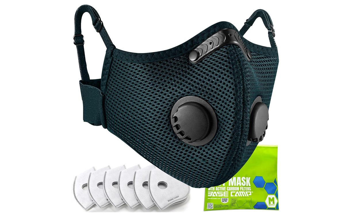 Family wearing dust masks and respiratory protection