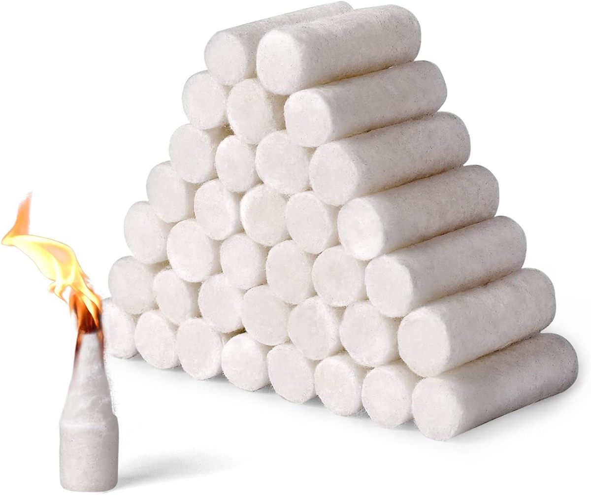 Fire starters and tinder for reliable campfire and survival fire
