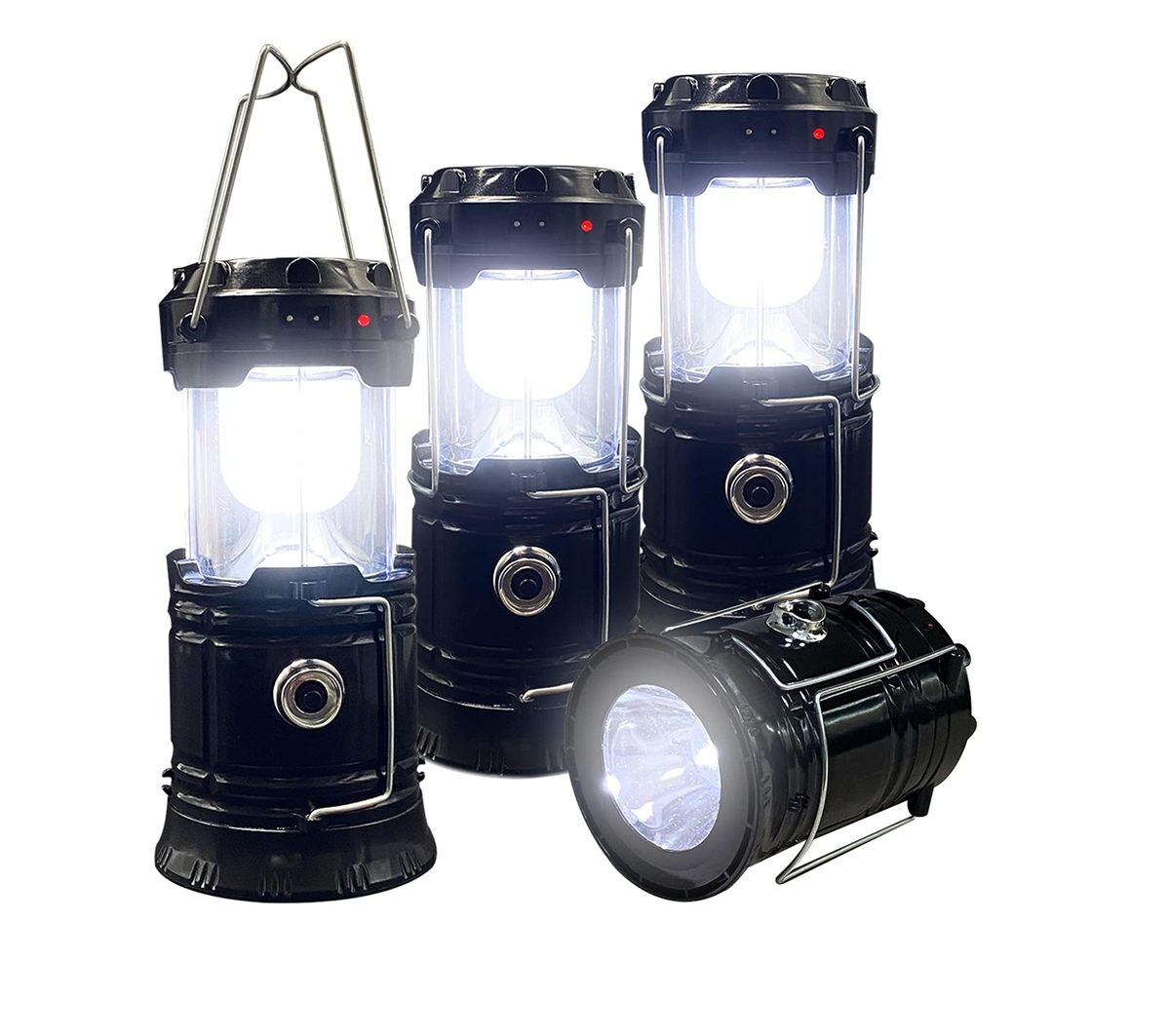 Portable LED camping lantern for emergency lighting